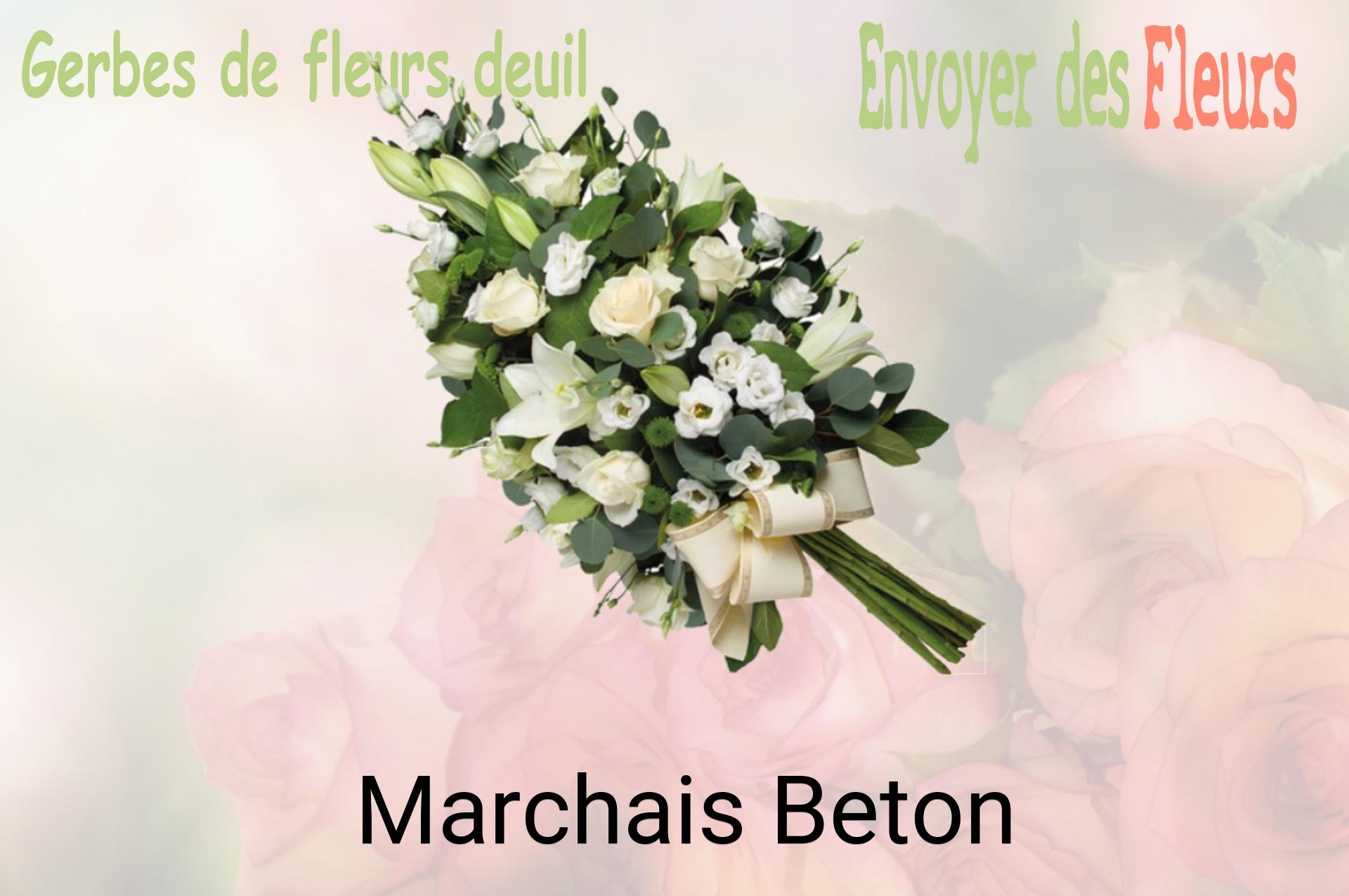 Gerbe de fleurs de deuil livrée à Marchais-Beton
